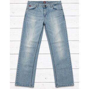 Lee Cooper Mens Jeans Light Wash Straight Leg Casual Denim Everyday Pants 34 -3